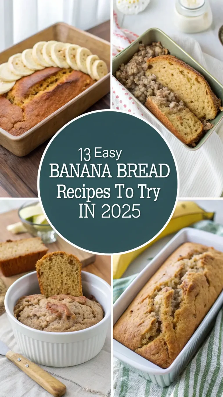 13 Easy Banana Bread Recipes to Try – Perfect for Every Occasion!