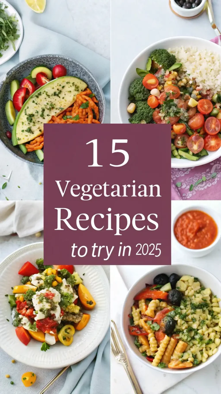 15 Vegetarian Recipes to Try in 2025 for a Wonderful Healthier Lifestyle