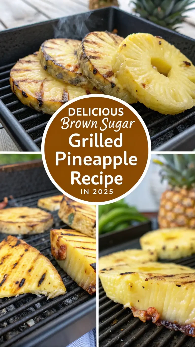 Delicious Brown Sugar Grilled Pineapple Recipe – Sweet, Juicy, and Caramelized Perfection