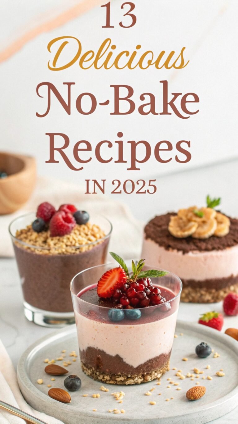 13 Delicious No-Bake Recipes for Quick and Easy Desserts, Snacks